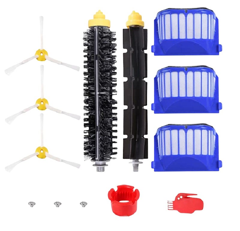 ANBOO Replacement Parts for iRobot Roomba 600 Series 694 692 690 680 660 665 651 650 614 & 500 Series 595 585 564 Includ Side Brush  Bristle Brush and Flexible Beater Brush  Filter and Screw  Cleaning Tool - Image 1